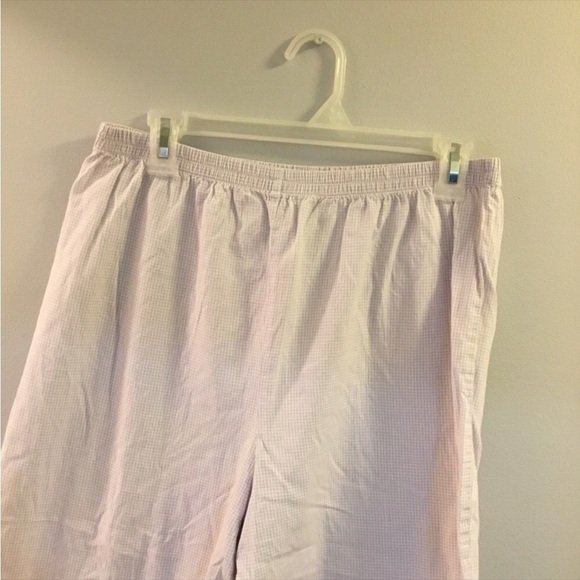 Sears Medium soft purple and white tiny check sleep/ lounge Capri - Picture 7 of 9